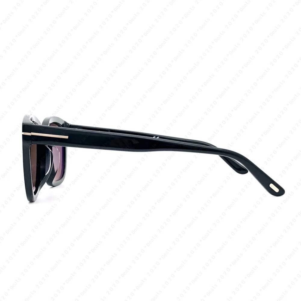 Tom Ford Eugenio FT0676F 01E 53mm Shiny Black Sunglasses - Picture 4 of 9